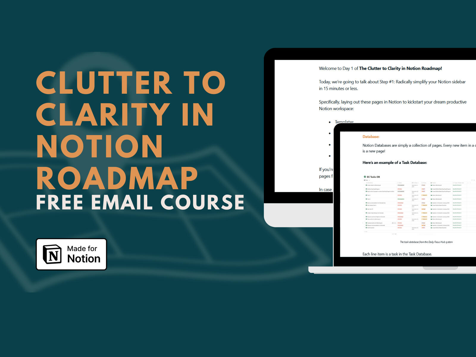 5-day Clutter to Clarity in Notion email course